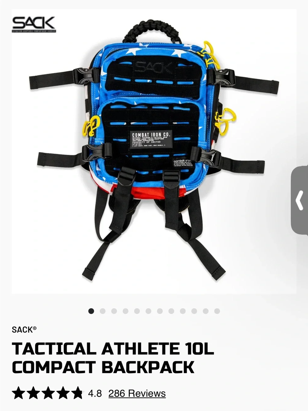 SACK Tactical Athlete Compact Backpack - Blue/Black